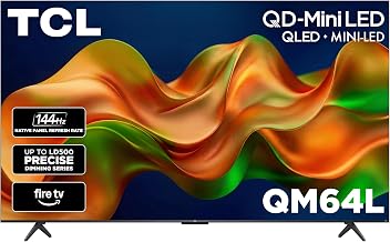 TCL 65 Inch Class QM64L Series | Mini LED QLED 4K HDR Smart Fire TV | 65QM64L, 2026 | 120Hz-144Hz High Brightness, Dolby Vision Atmos, Alexa+ Voice Remote AI Streaming Television | Amazon Exclusive