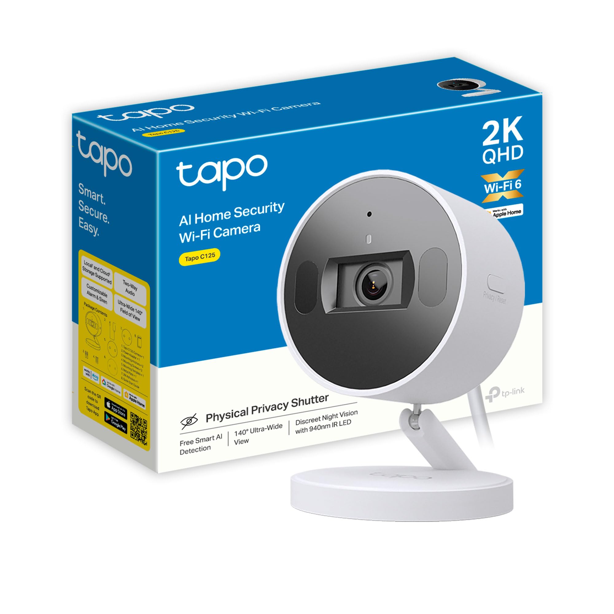 Tapo C110 2K 3MP Telecamera WiFi Interno Videocamera Sorveglianza — immagine 9 di 16