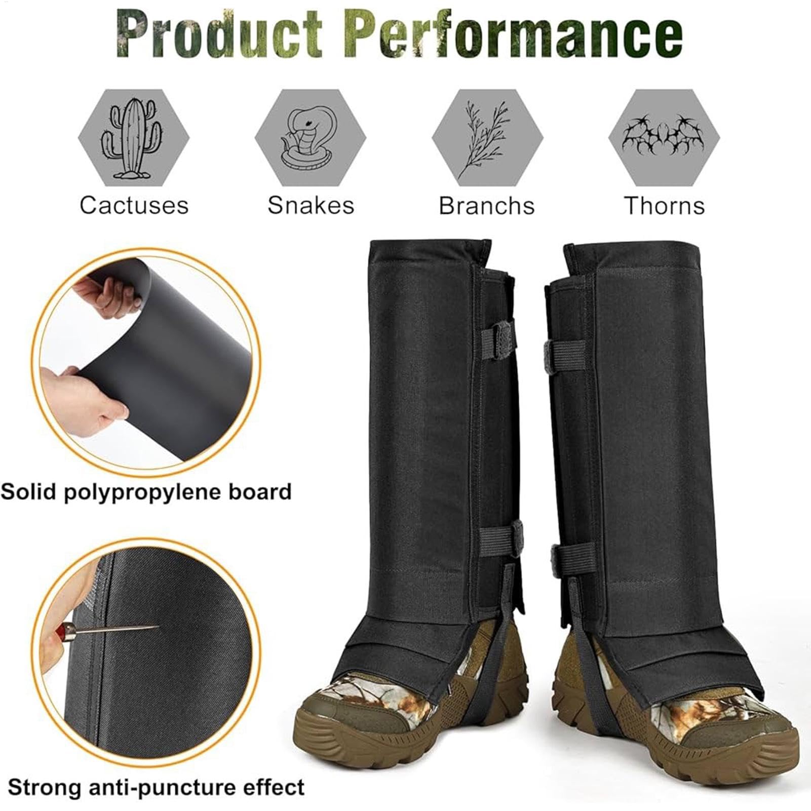 Guêtres de serpent, protection anti-morsure de serpent, protège-jambes anti-serpent, protège-jambes réglables, protège-jambes de chasse, protection contre les serpents, de jambe d'extérieur pour