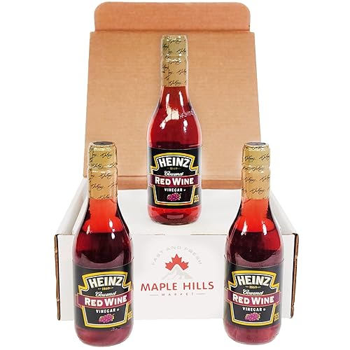 Heinz Caja de vinagre de vino tinto protegida a granel 36 onzas líquidas total Para aderezos de ensalada, adobos, reducciones y más En caja de