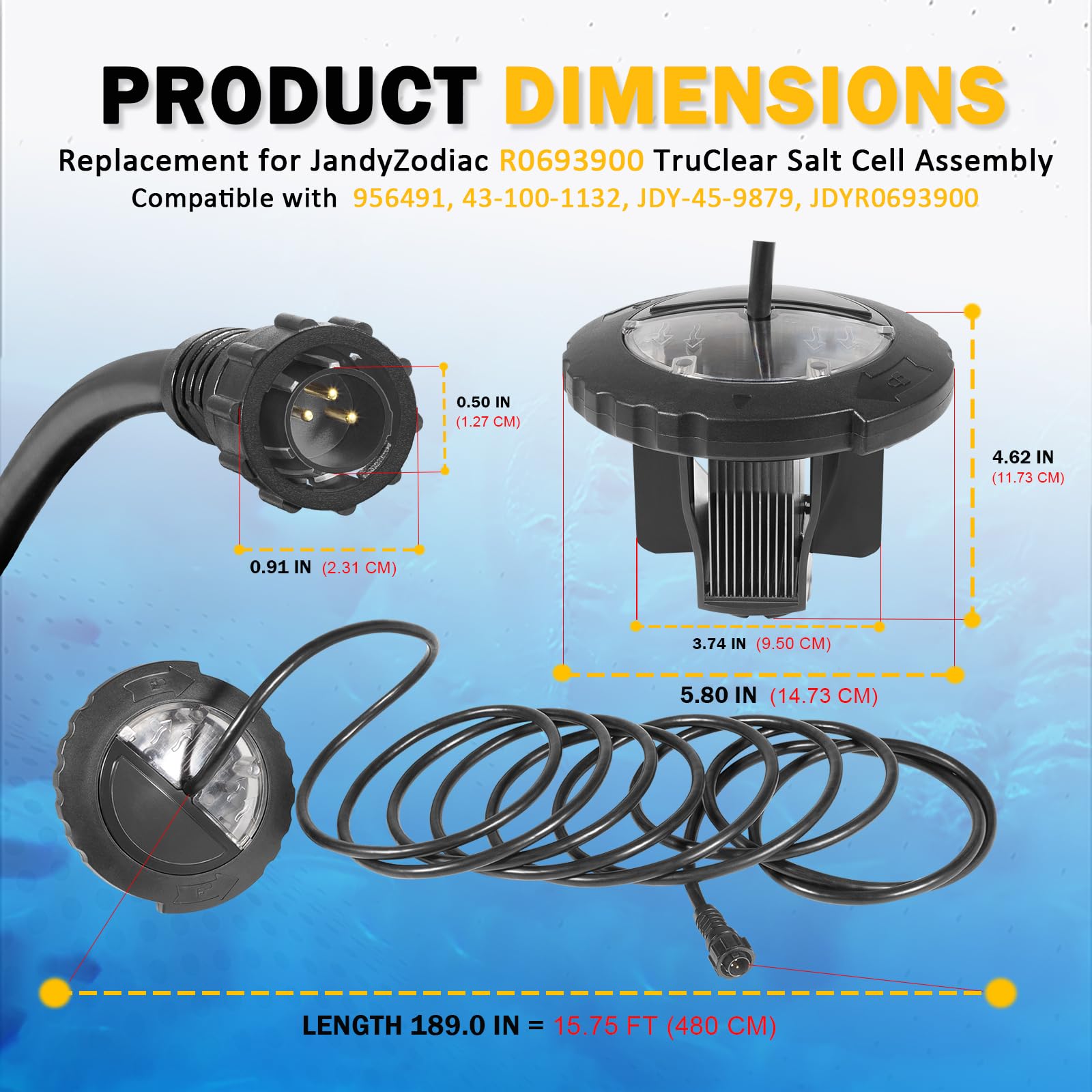 Amazon.com: Replacement for JandyZodiac R0693900 TruClear Salt