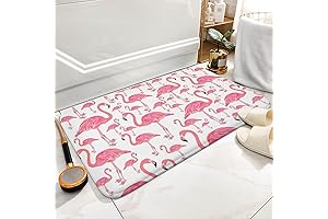 Pink Flamingo Non-Slip, Extra Soft Bathroom Rug