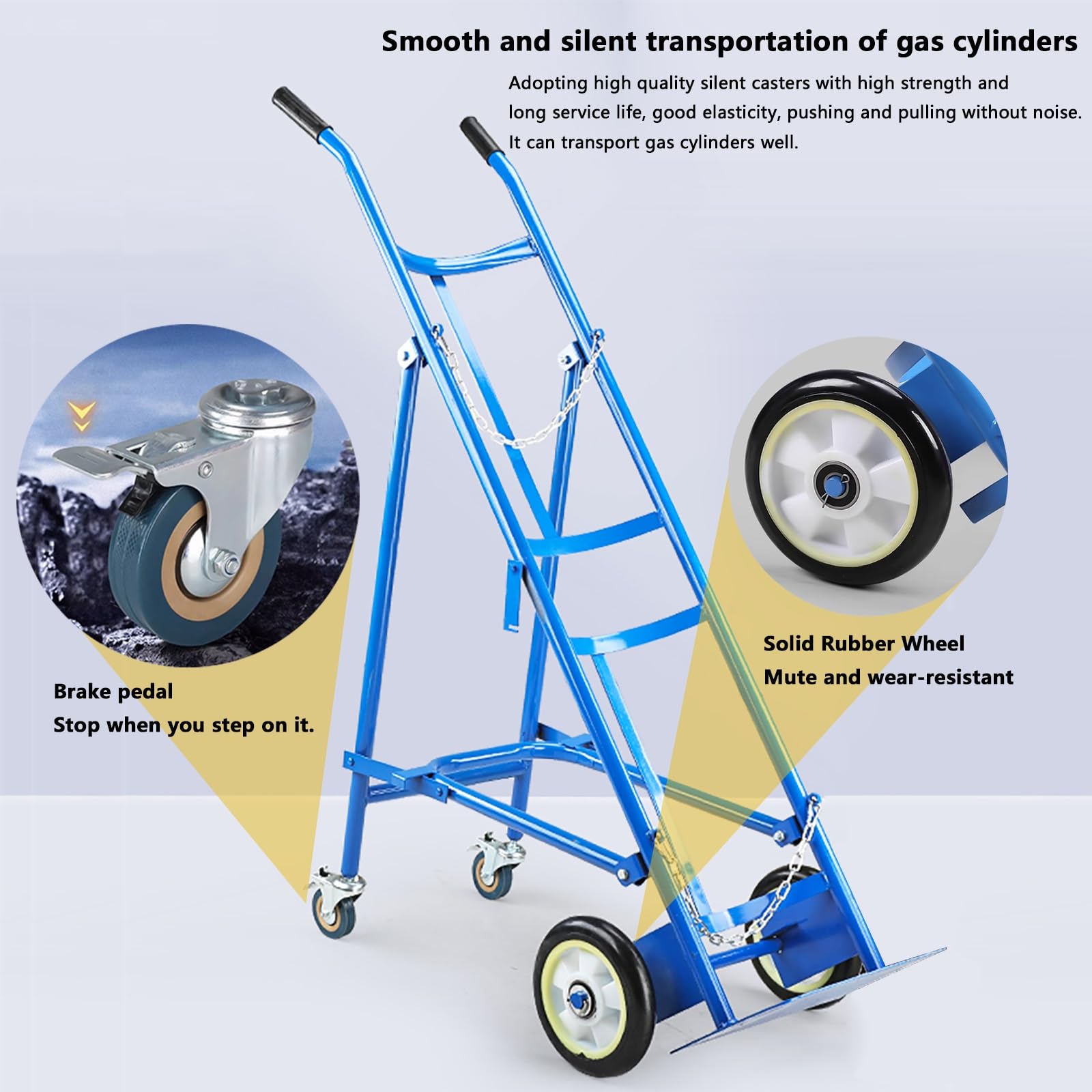 Carrello del concentratore di Ossigeno Portatile/Portatile della bombola di Ossigeno, Supporto della bombola di Ossigeno, Carrello Resistente della bombola, capacità di carico 200kg/440lb