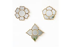 Small Gold Accent Set of 3 Vintage Peruvian Mirrors