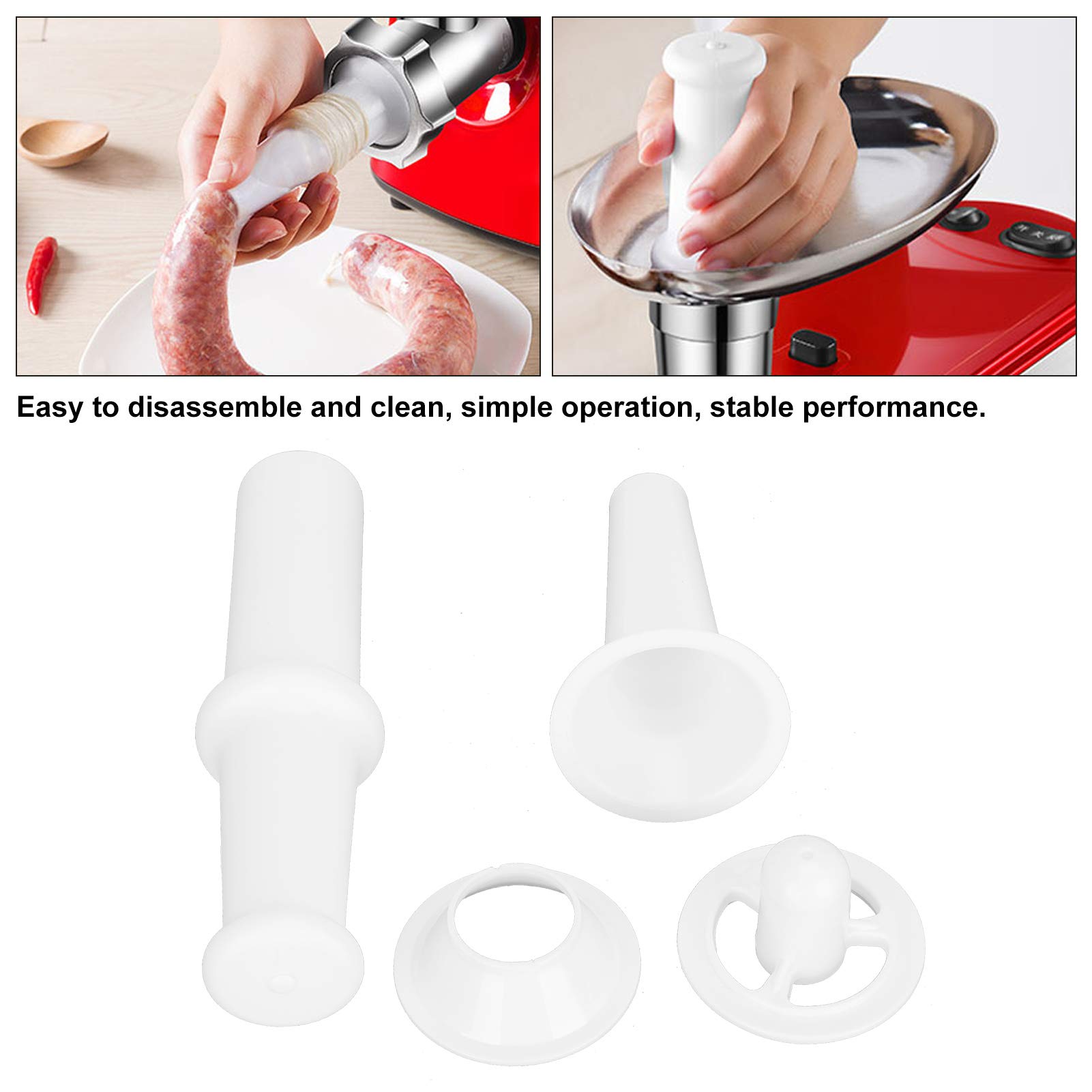 Meat Grinder Universal Tamper Food Pusher Sausage Nozzle Easy to Disassemble and for 7# Meat Grinder Universal