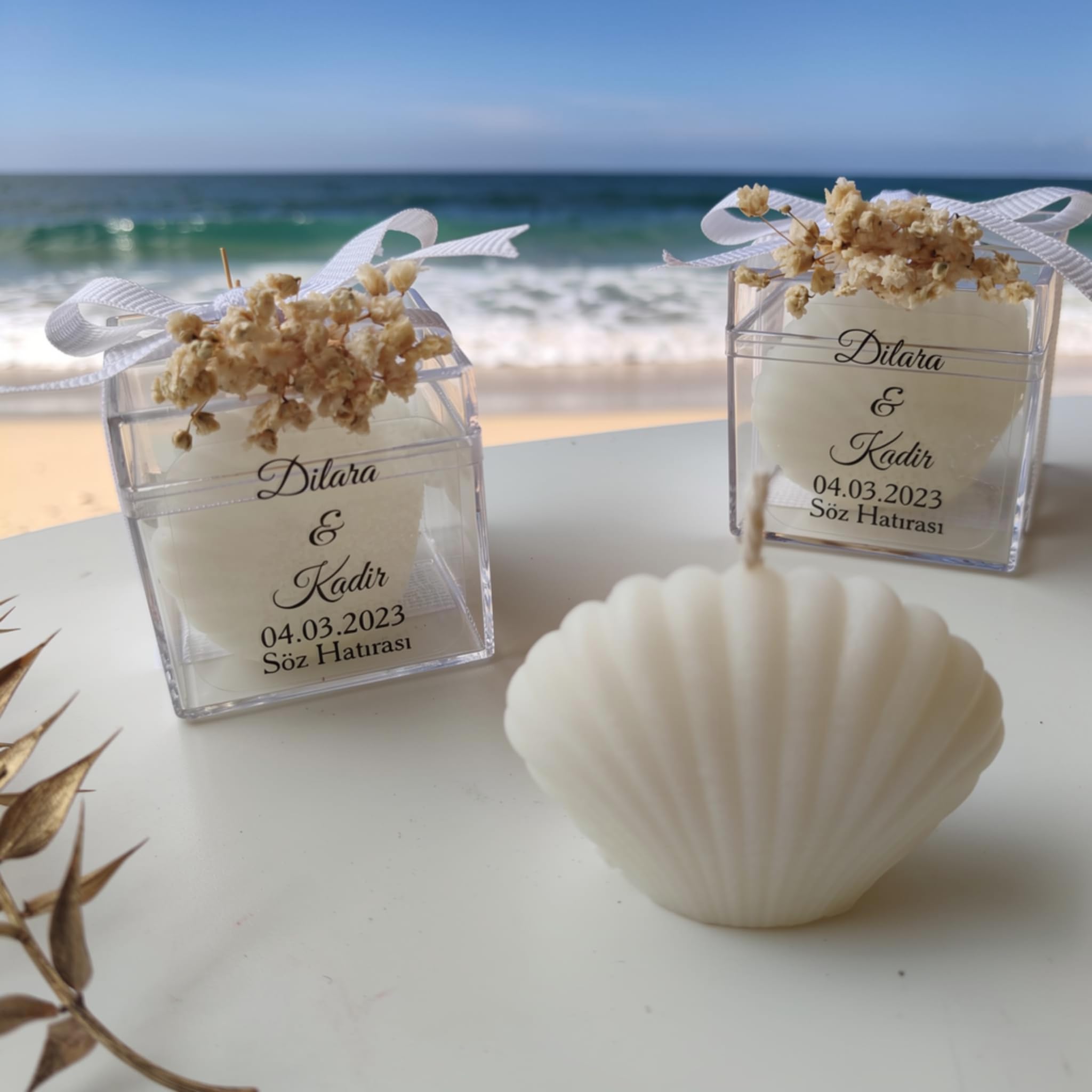 bomboniere matrimonio, conchiglia 30 pezzi candele profumate bomboniere battesimo, anni ragazzo, comunione, cresima, anniversario di, compleanno bigliettini (set da 30)