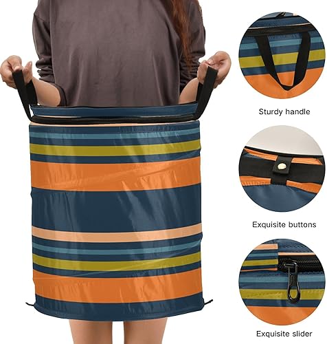 Miniatura 3 de cubbies artesanía plegable ropa sucia cesta para gadget rayas pastel colorido, bolsa para ropa sucia