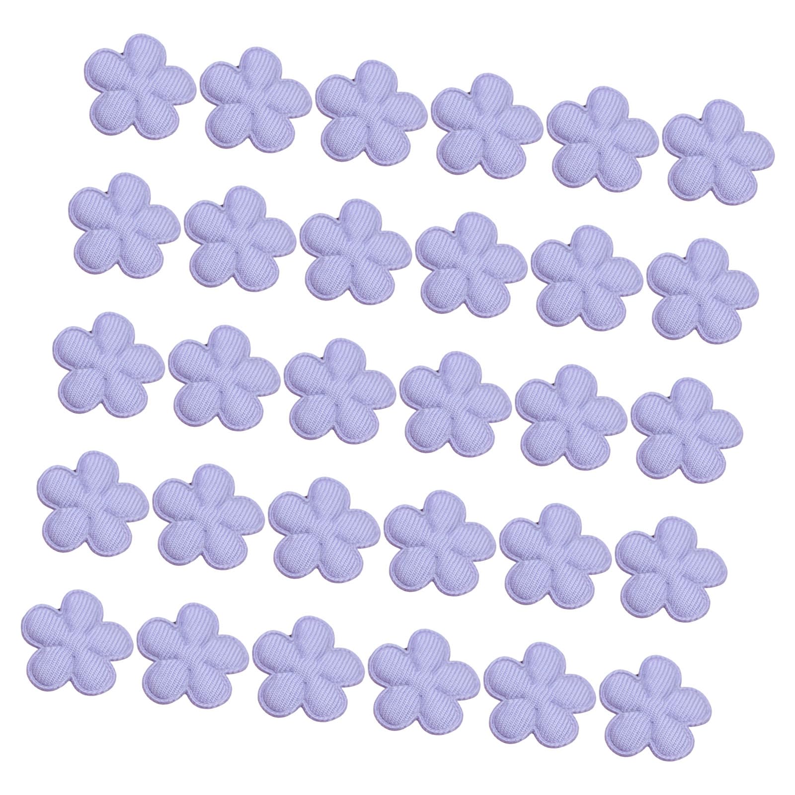 Hsyzygian 30Pcs Assorted Color Fabric Flower Appliques 2CM Cloth Flower Charm for Costume Decoration Sewing Embellishment Garment Decoration