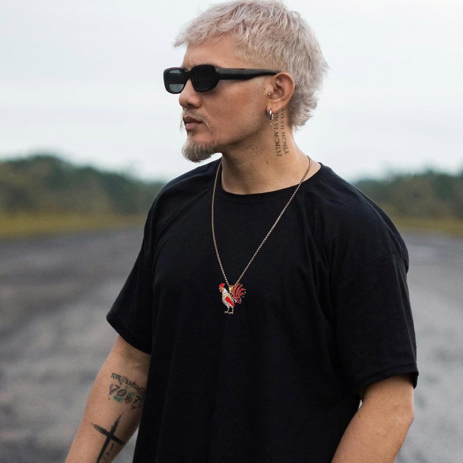 AsAlways 18K Gold Plated Cock Pendant Inlay CZ Vintage Hip Hop Rock Punk Totem Amulet Charm Rooster Necklace Jewelry Gift - Image 3