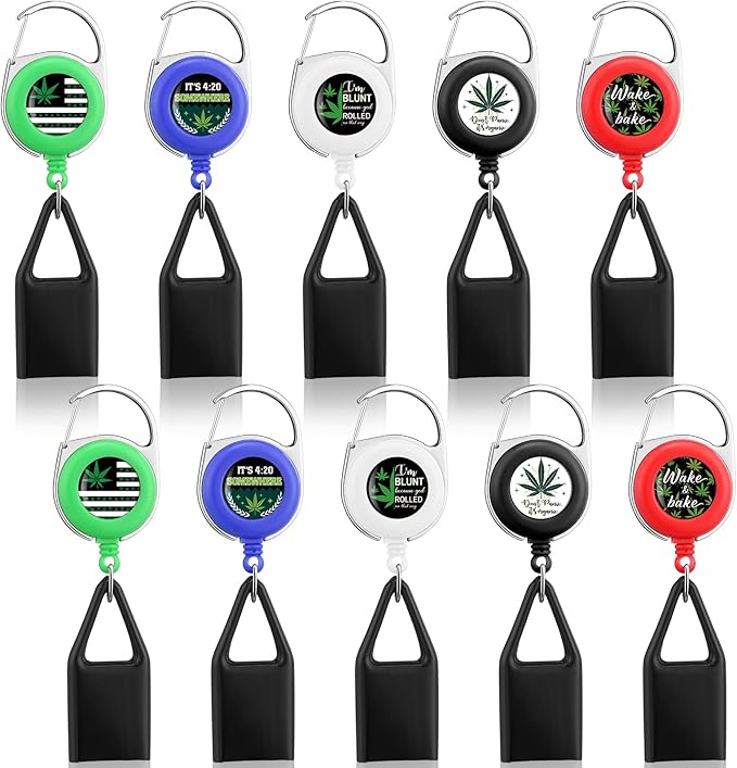 10 Pieces Lighter Holder Keychain Retractable Lighter Clip