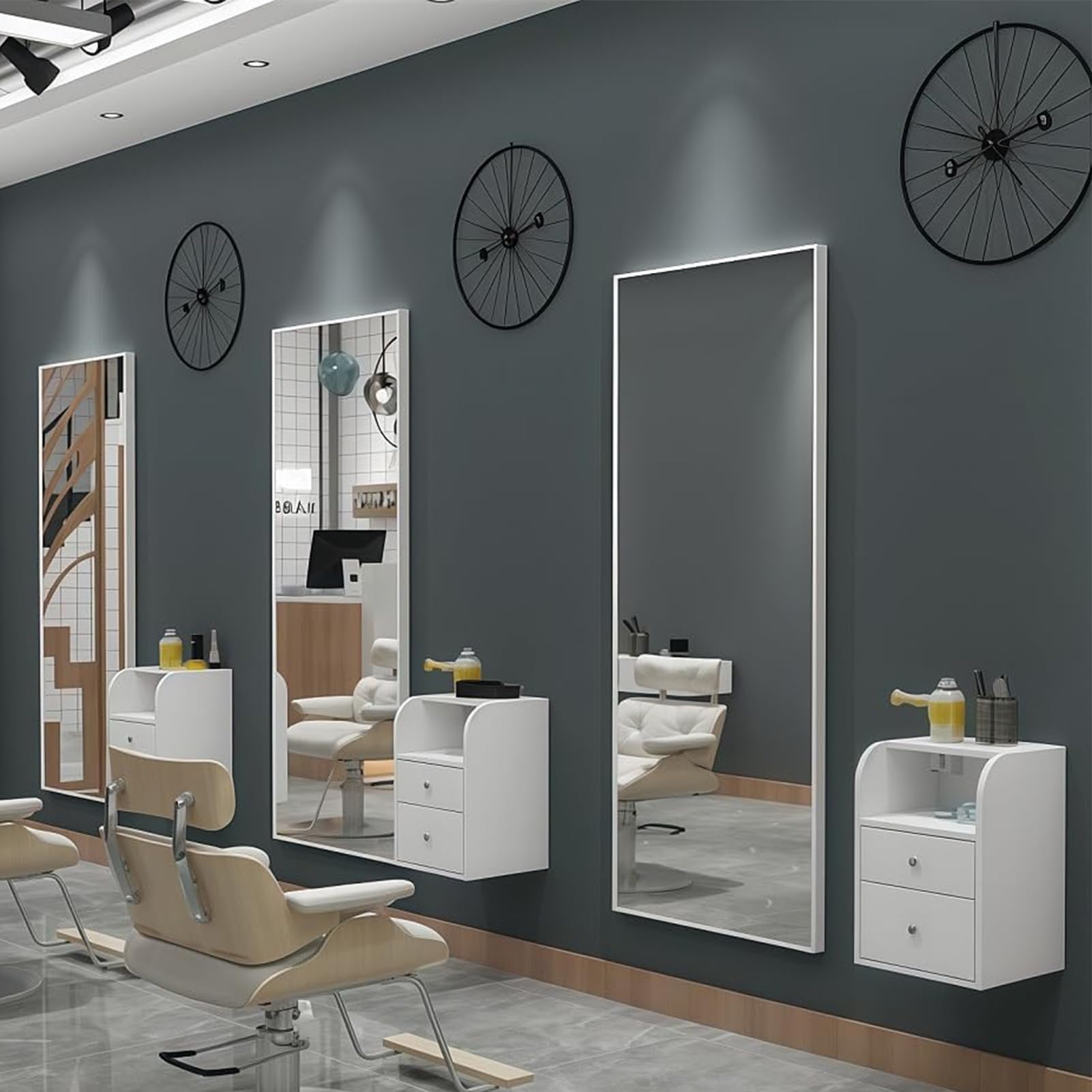 Wisząca szafka fryzjerska/stanowisko do stylizacji włosów – wyposażenie salonów fryzjerskich i spa,A,40cmx30cnx40cn | 1