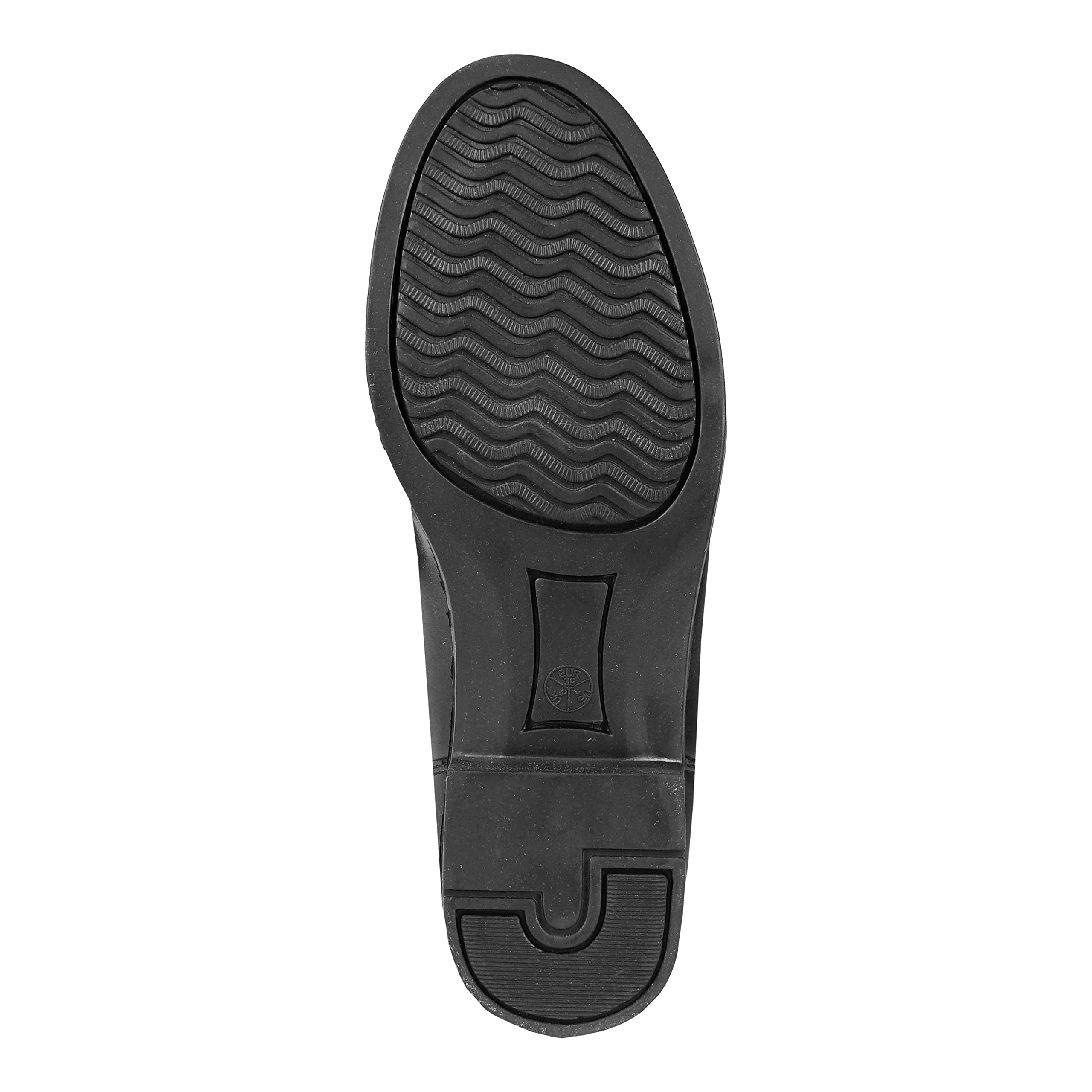 Horka Alice Rhine Stone H - Stivali da equitazione per adulti, con cerniera laterale elastica e suola in gomma, Nero, UK 6.5 Extra Extra Wide