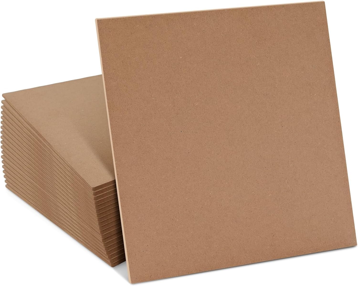 Visaan 20 Piece MDF Boards for Art and Craft, Wood MDF Sheets for Craft Work, Resin Art, Mandala Art, Pyrography, Painting, DIY MDF Cutouts Size 6x6 inch-image-31