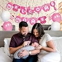 Zyozique Baby Welcome Home Decoration Kit Paper Banner with Balloons for Baby Shower / Welcome Party / Birthday Party Supplies gallery image