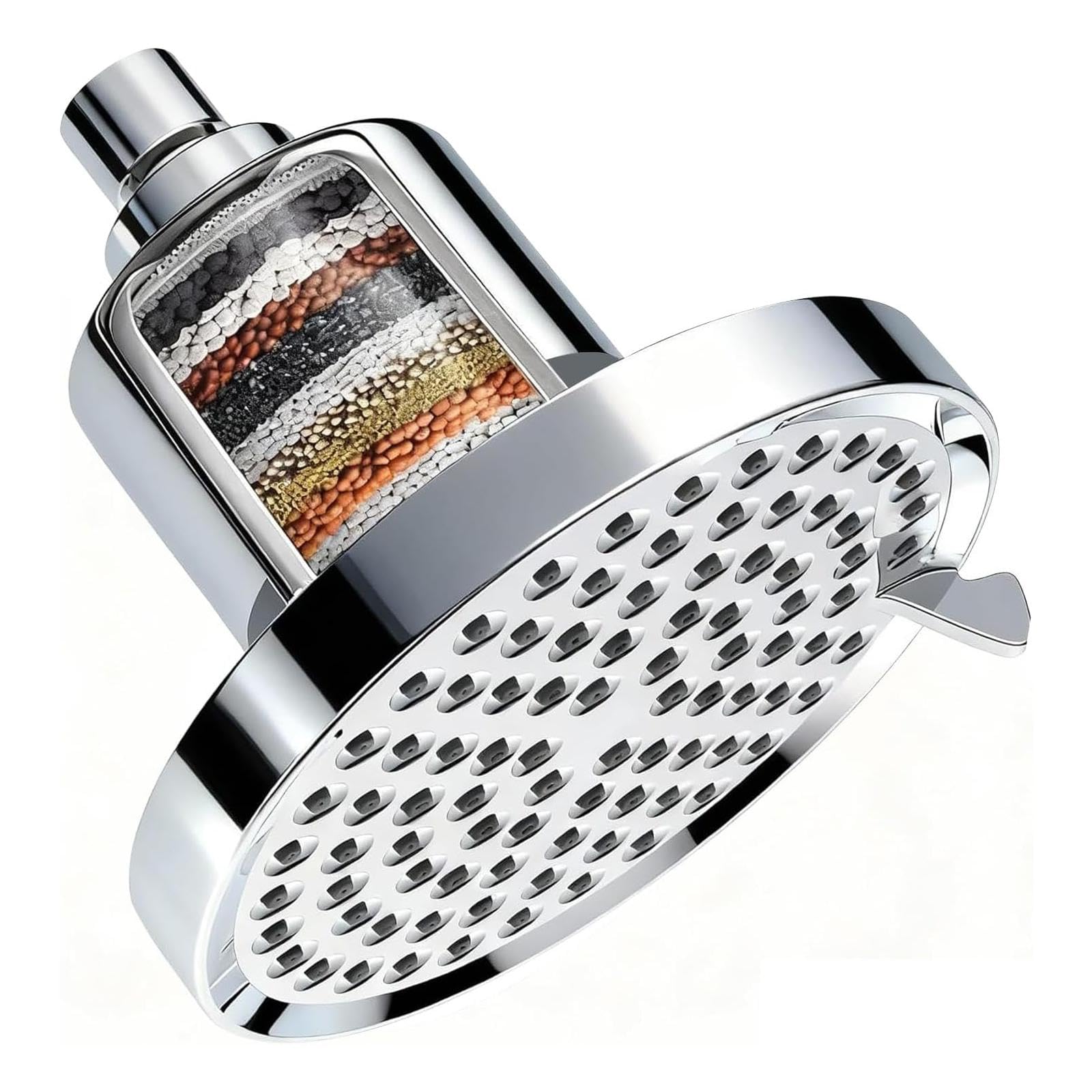 Filtre pour pommeau de douche à 7 jets spray pour éliminer le calcaire