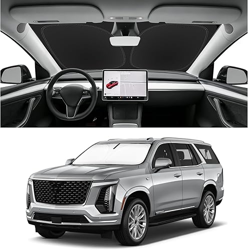 Miniatura 16 de Parasol de parabrisas de ajuste personalizado para Nissan Titan 2017-2024, bloquea los rayos UV y el calor, parasol de ventana delantera, fácil