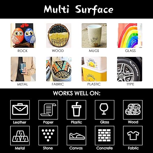 Miniatura 9 de Juego de rotuladores acrílicos permanentes metálicos dorados y plateados, 12 rotuladores impermeables para pintura acrílica metálica para resina