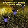 Solar Bug Zapper, Mosquitos Killer Lamp Lighting, Fly Zapper, Outdoor Solar Mosquito Zapper, Mosquito Repellent Lamp, 2 Lighting Color Modes, 10h Working, for Home Garden Yard, 9 * 35.5cm (2pcs)