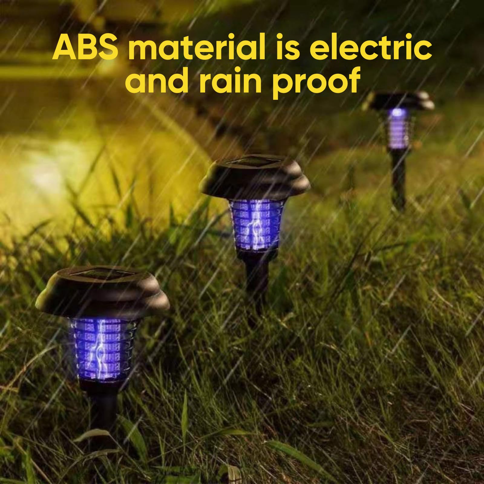 4 piezas de lámparas antimosquitos solares, lámpara antimosquitos para exterior, iluminación exterior impermeable, lámpara antimosquitos para interior y exterior, para la casa, jardín, patio, camping