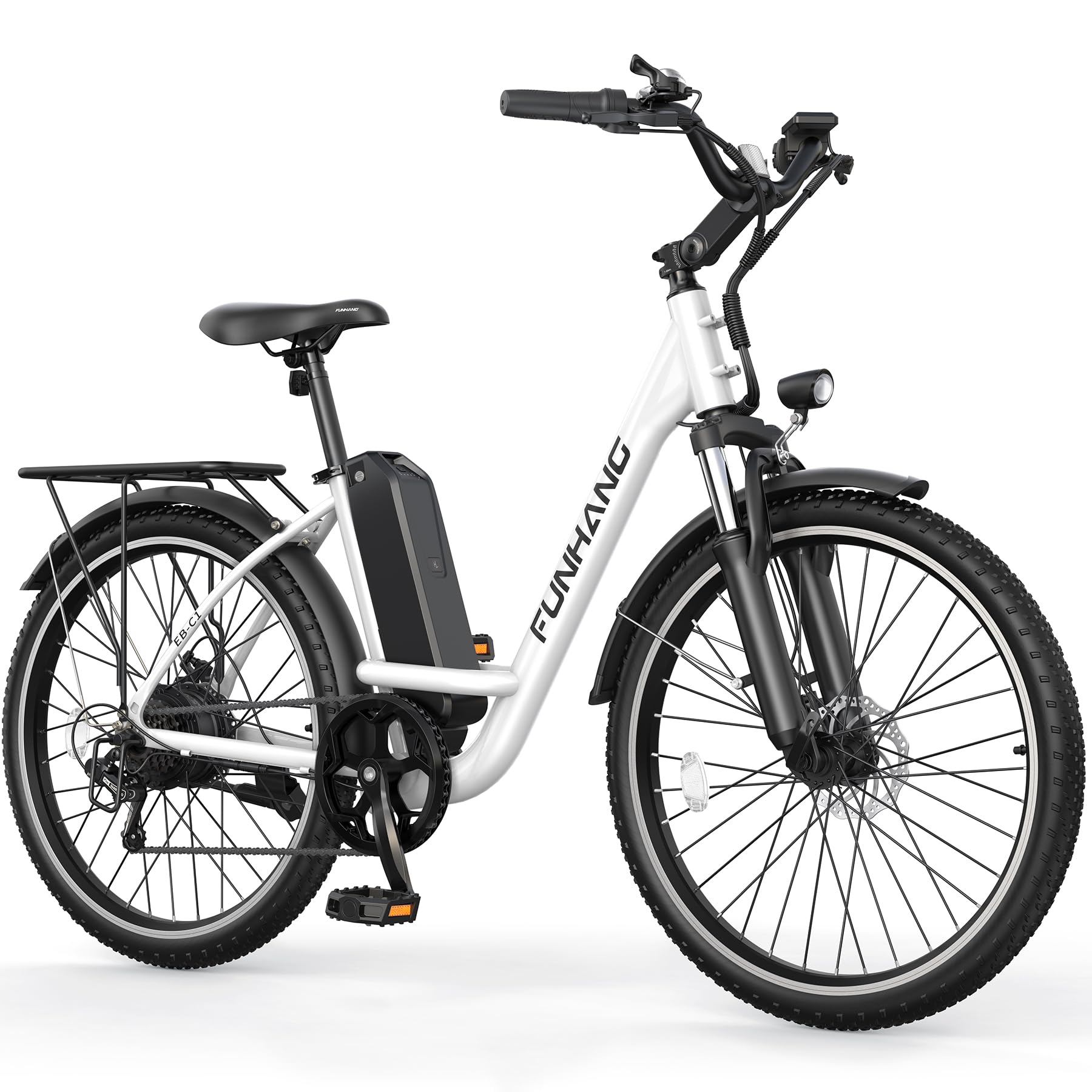 Electric Bike for Adults, 26" 1000W Peak City Cruiser Ebike, 21.7MPH 50 Miles Commuter Electric Bicycle with 48V Removable Li-ion Battery, Adjustable Stem, Rear Rack,7-Speed, UL 2849 Certified