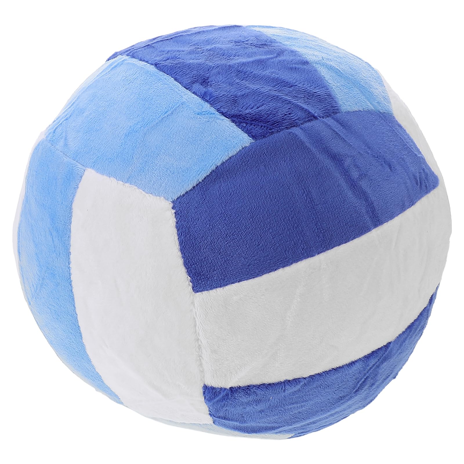 LUOZZY Plush Volleyball Cartoon Volleyball Shaped Pillow High Realism Volleyball Shaped Throw Pillow for Home Office Sofa Decoration - Blue & White