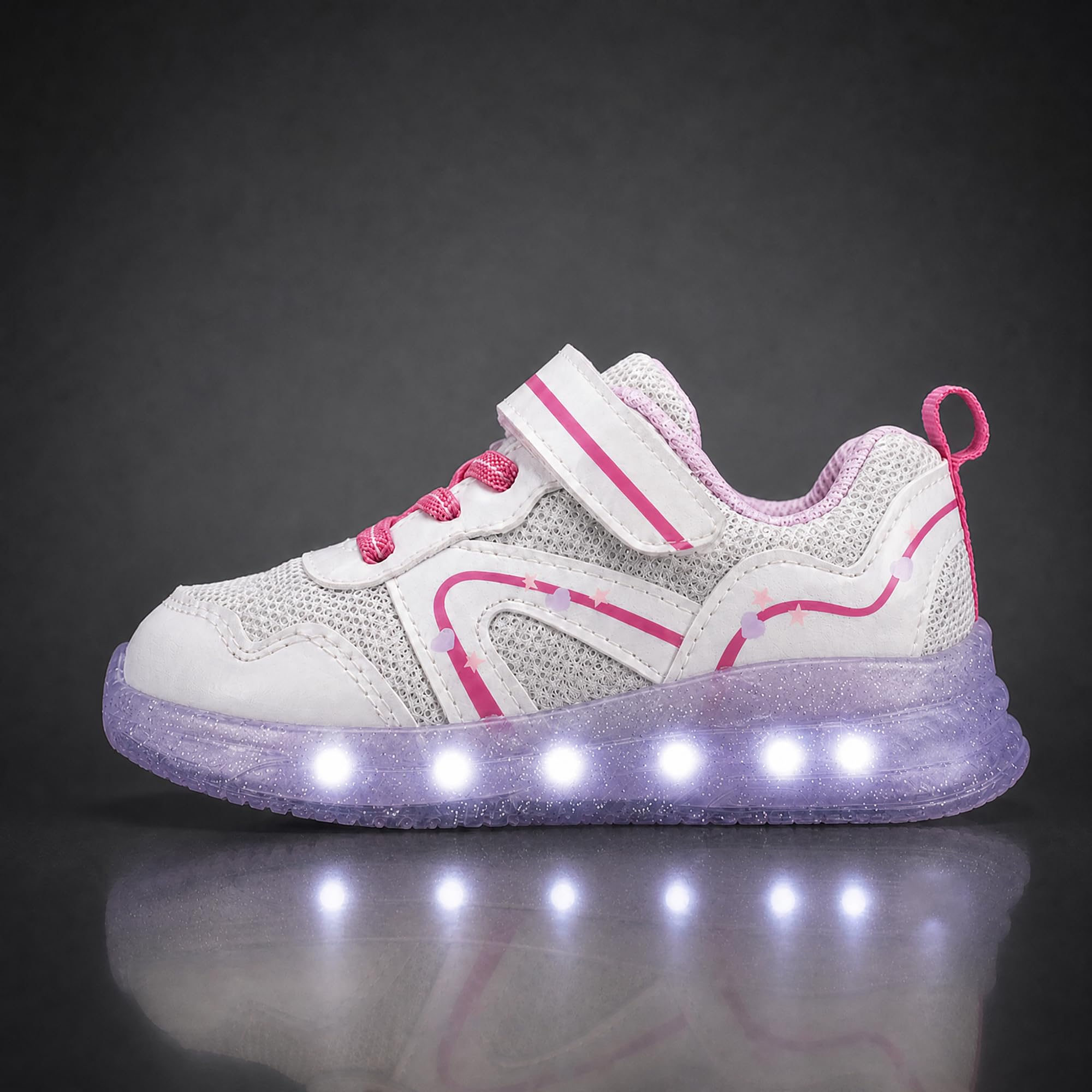 AMZZPIK Zapatos para niños pequeños con luz LED para niños y niñas