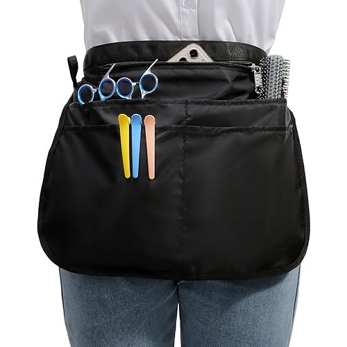 Barber Apron with 5 Pockets, Waterproof and Bleach-proof Hair Stylist Apron for Men Women,Hairdresser Apron for Cosmetology