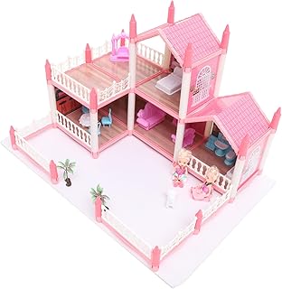 Toddmomy 1 Juego The Learning Game Brain Toys Juego de simulación construyendo casa Gran Villa Castillo de Juguete Juguetes para Chicas Juguetes de niña Juguete de Montaje el plastico Rosa