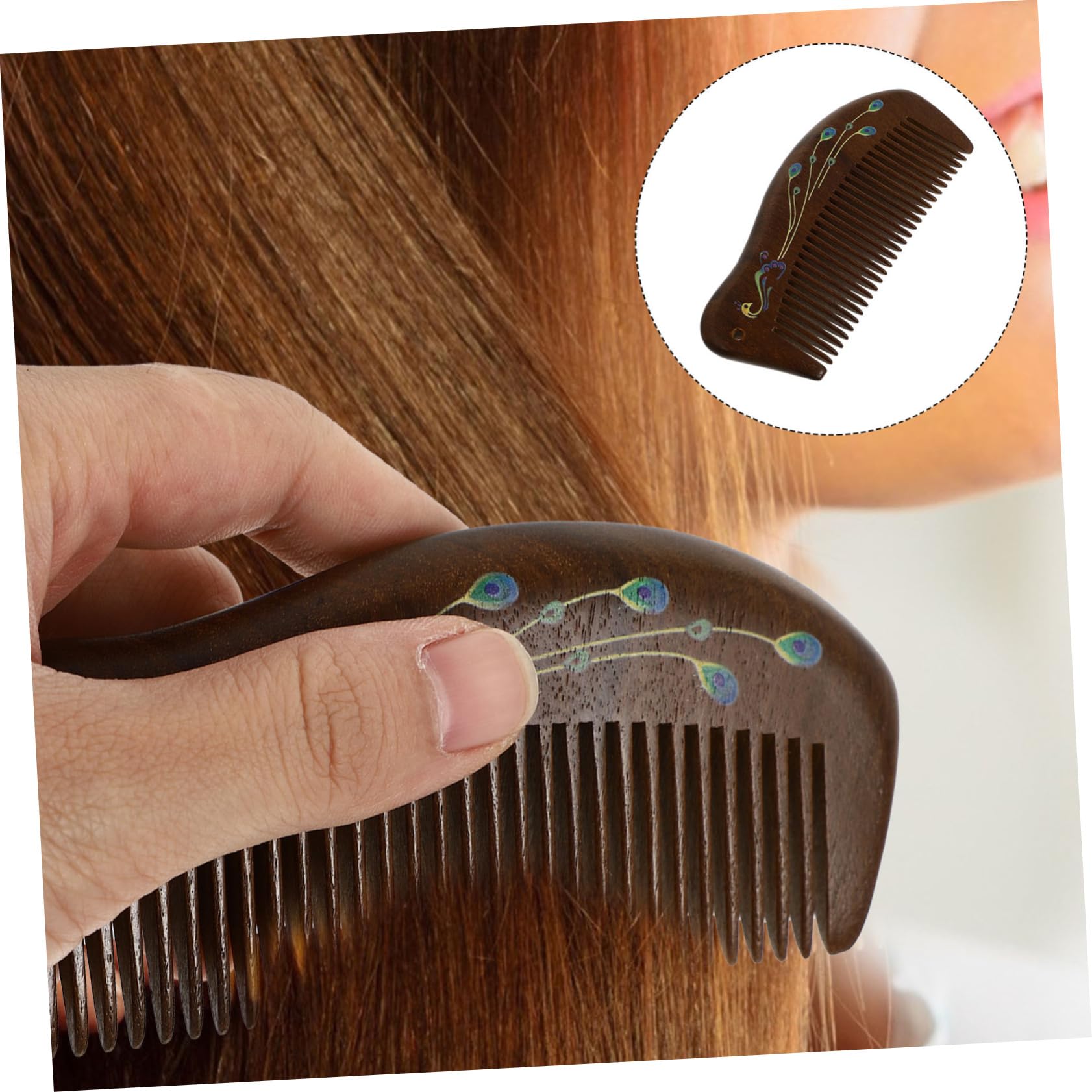 Healifty 5 Pz Pettine in Legno Di Sandalo Pettine Da Parrucchiere Pettini Per a Denti Sottili Districante Senza Manico Per Ricci Uomo Legno Africa