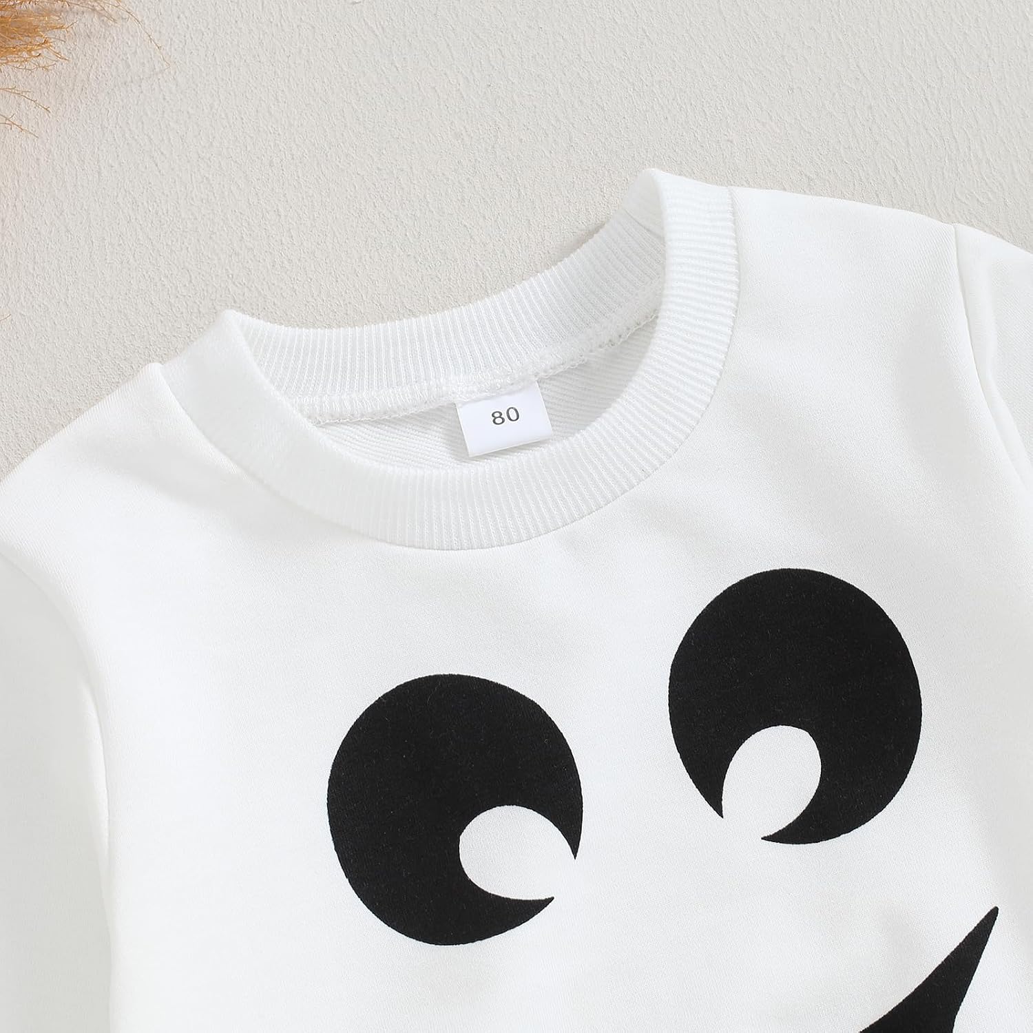 Toddler Baby Girls Halloween Ghost Costume Grimace Print Long Sleeve Sweatshirt with Tutu Skirt Halloween Outfit Set