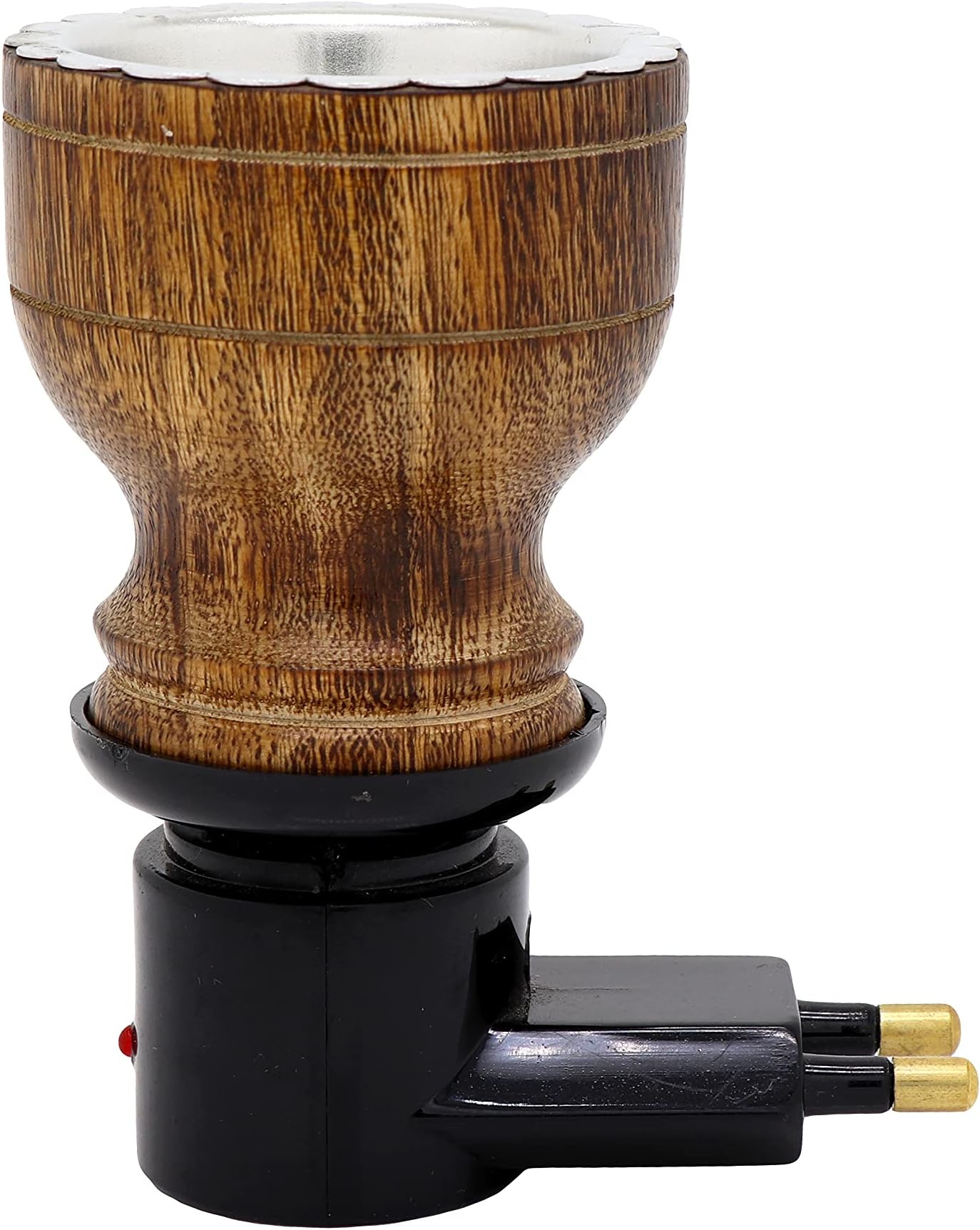 UDiMiSK® Multipurpose Direct Plug in Mini Wooden Electric Incense Burner Camphor Diffuser Kapoor Burner Bakhoor Dani & Aroma Diffuser