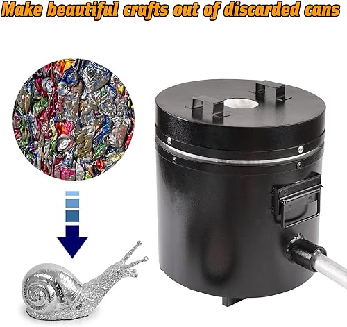 Miniatura 8 de ZXMT Kit de horno de fusión de propano de 13.2 lbs, crisol de grafito, 2,372.0 F2372 F, fundición de refinación de fundición para metales preciosos,