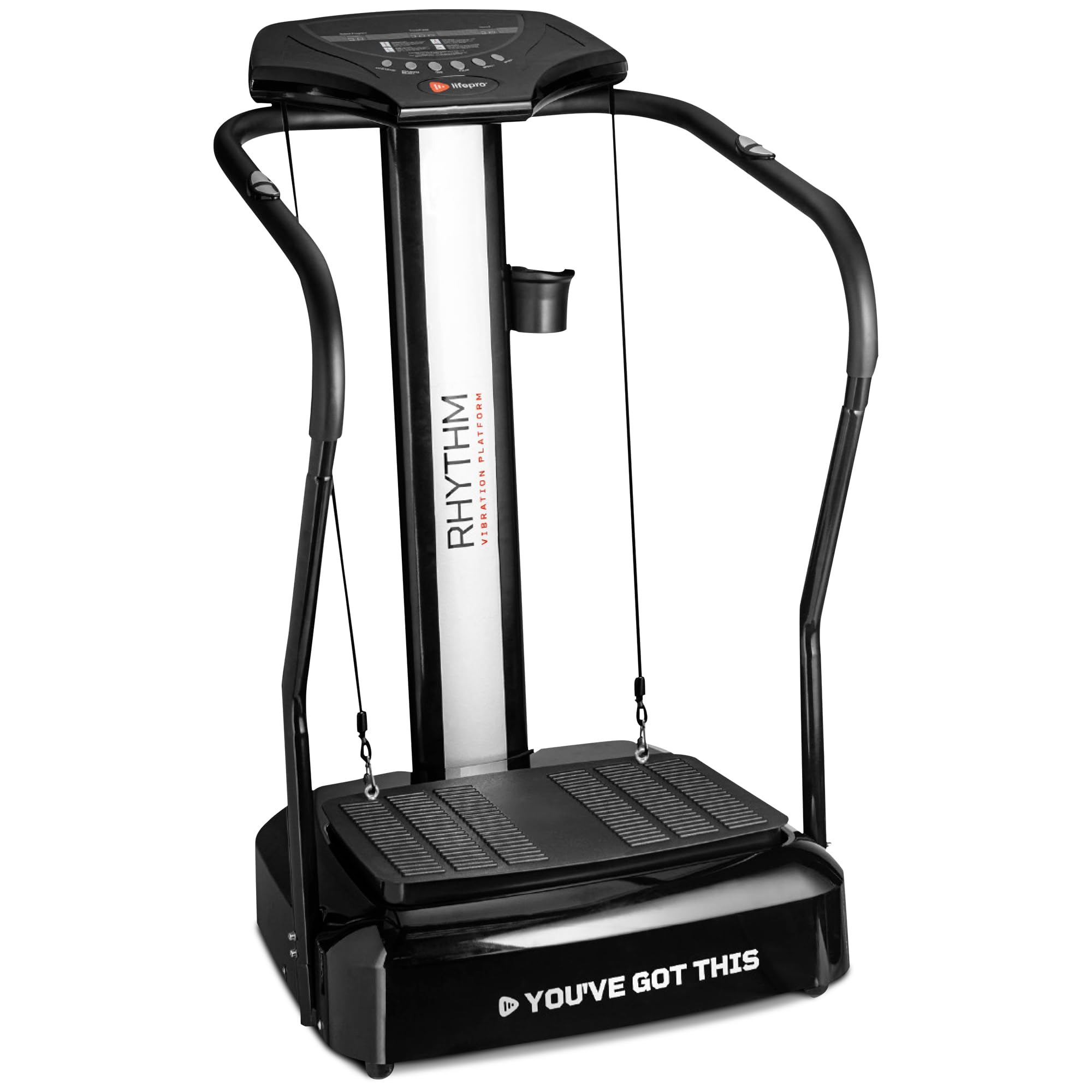 Photo 1 of **FACTORY SEALED**Lifepro Rhythm Vibration Plate Exercise Machine — Whole Body Vibration Platform Machine for Lymphatic Drainage with Handles, 99 Speeds & Heart Rate Monitor — Standing Vibrating Platform for Home Gym