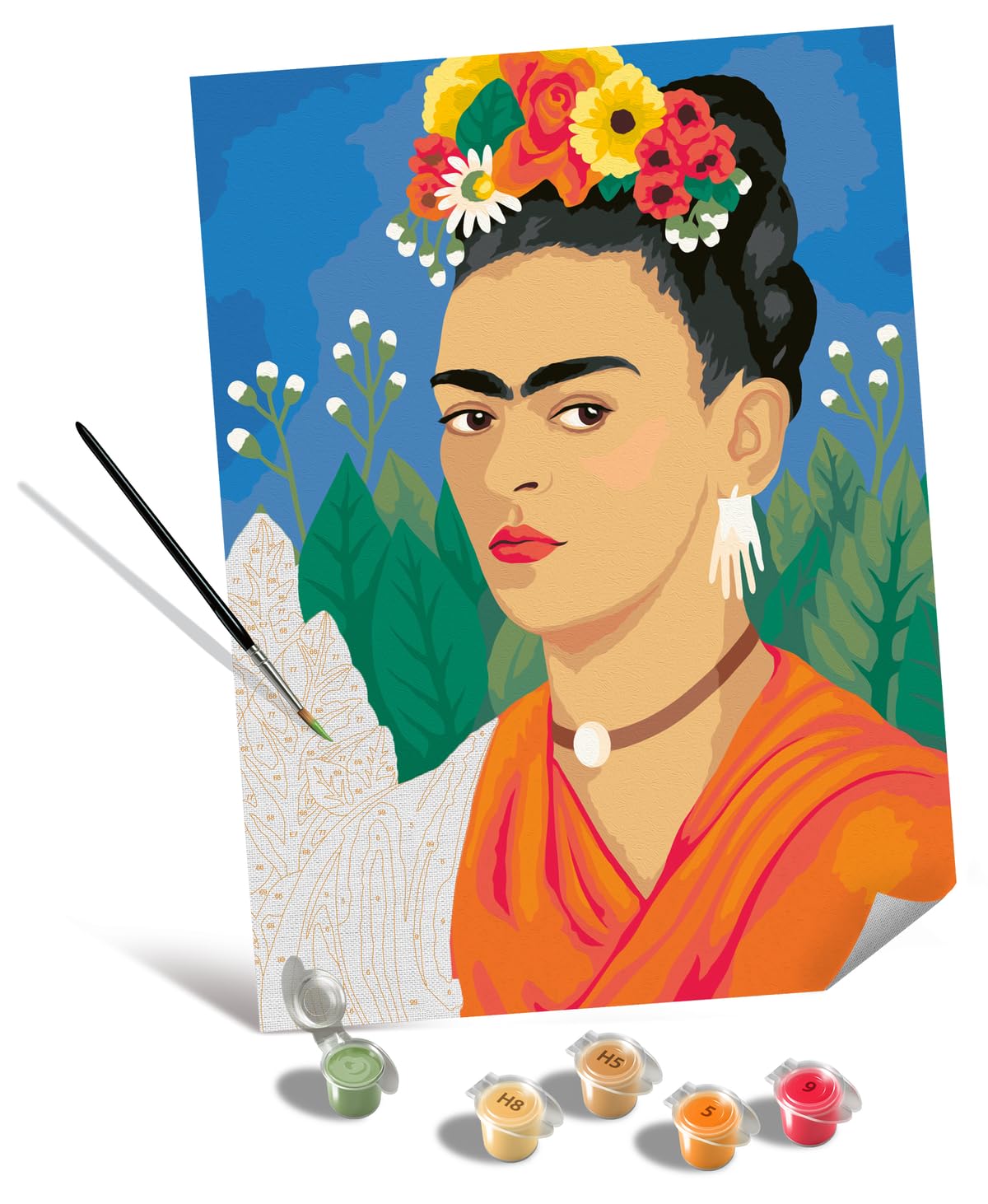 Ravensburger - CreArt Frida Kahlo, Kit Pittura Per Adulti