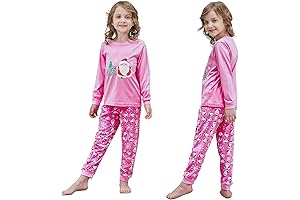 Adorable Christmas Pajamas for Girls, Cozy Holiday Long Sleeve Sleepwear