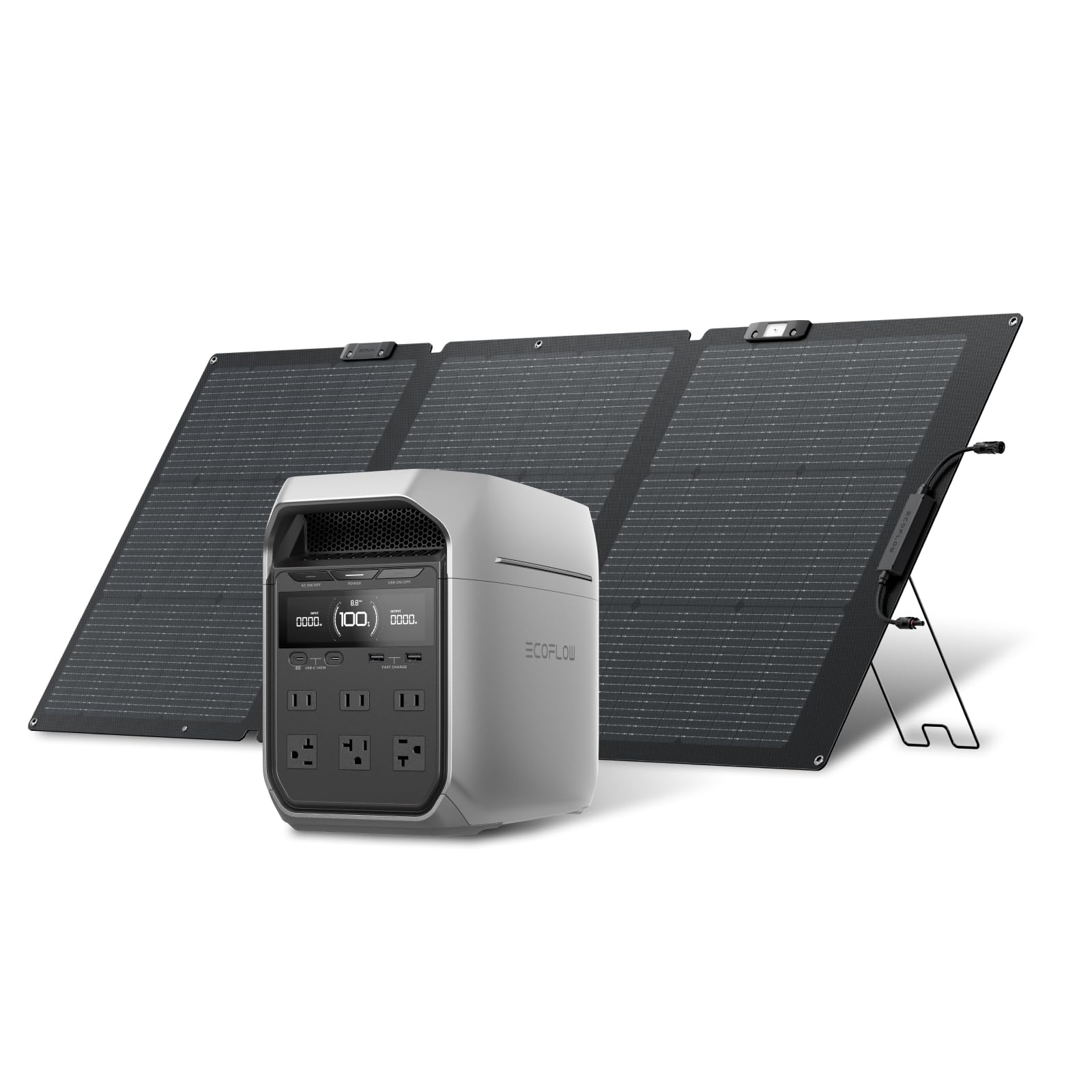 Amazon | EcoFlow DELTA 3 Plus1024Wh ポータブル電源+160Wソーラー  