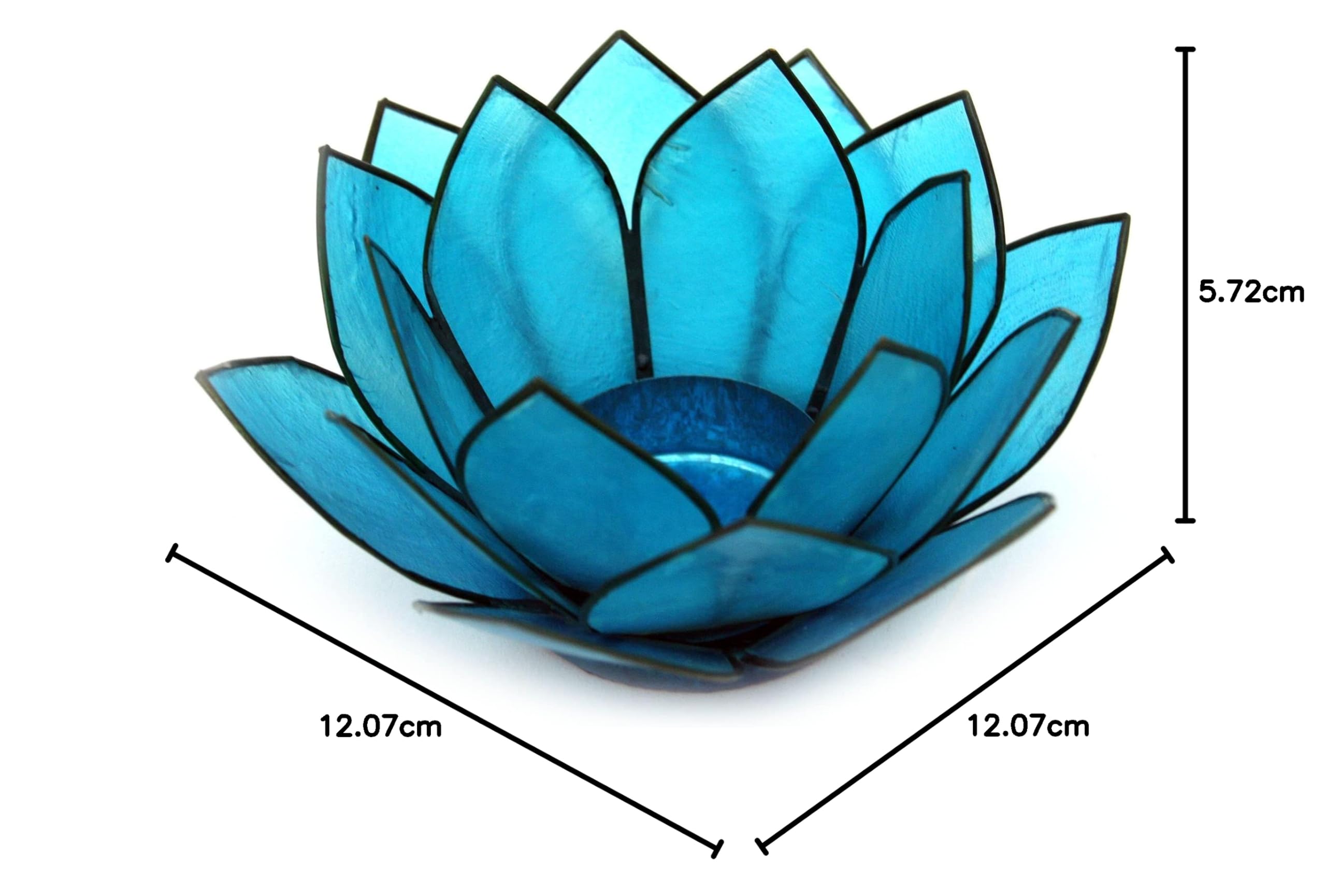 Amazon.co.jp: コントラストターコイズブルー カピス貝 蓮の花 小さな