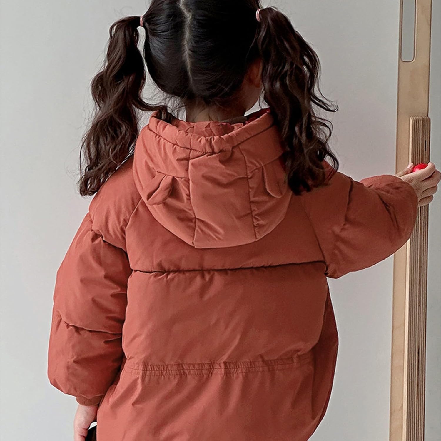 Cappotti invernali per bambina da bambino Cappotti invernali per bambino Piumini per neonato Cappotti con orecchie carine Cappotti con cappuccio Piumino imbottito per bambini per bambini 3-8 anni