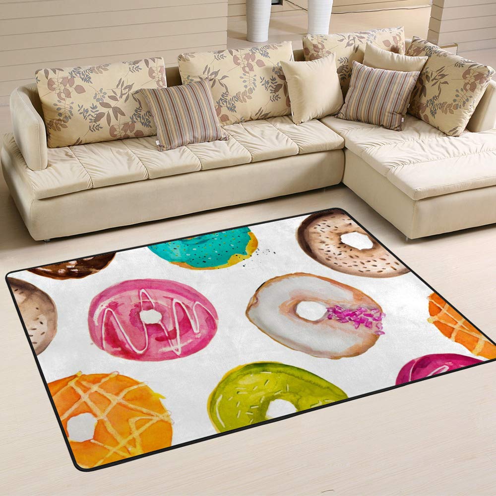 Tapis rouge à pois pour salon et chambre Ruchen 183x121 cm
