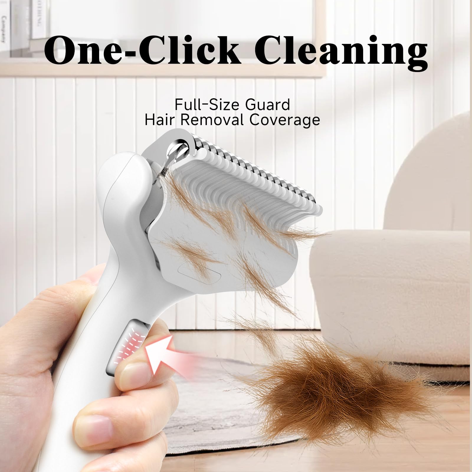 Pet Steam Brush for Dog & Cat - 3-in-1 Steam Grooming Slicker Brush & Undercoat Rake for Shedding - Self Cleaning Spray Comb with Mist for Long & Short Haired Pets - Includes Waterless Shampoo, Blue - image 6