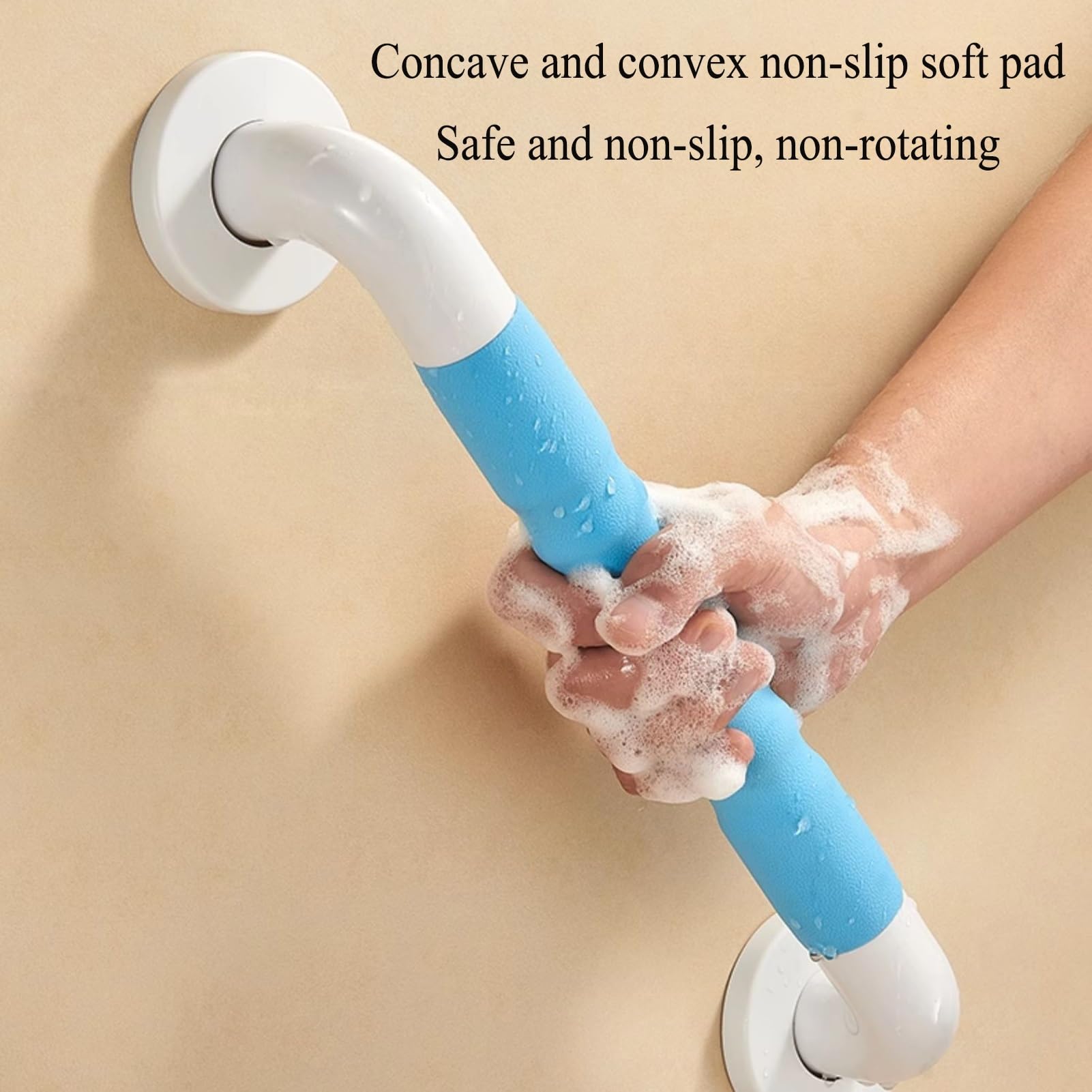 maniglie di sostegno per il bagno, Maniglione da bagno for anziani Multicolor 43-61,5 cm(Grey,L43CM)