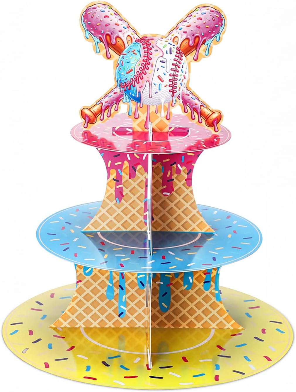 Willinglong 1 Pcs Shes Ready to Pop 3 Tier Cupcake Stand