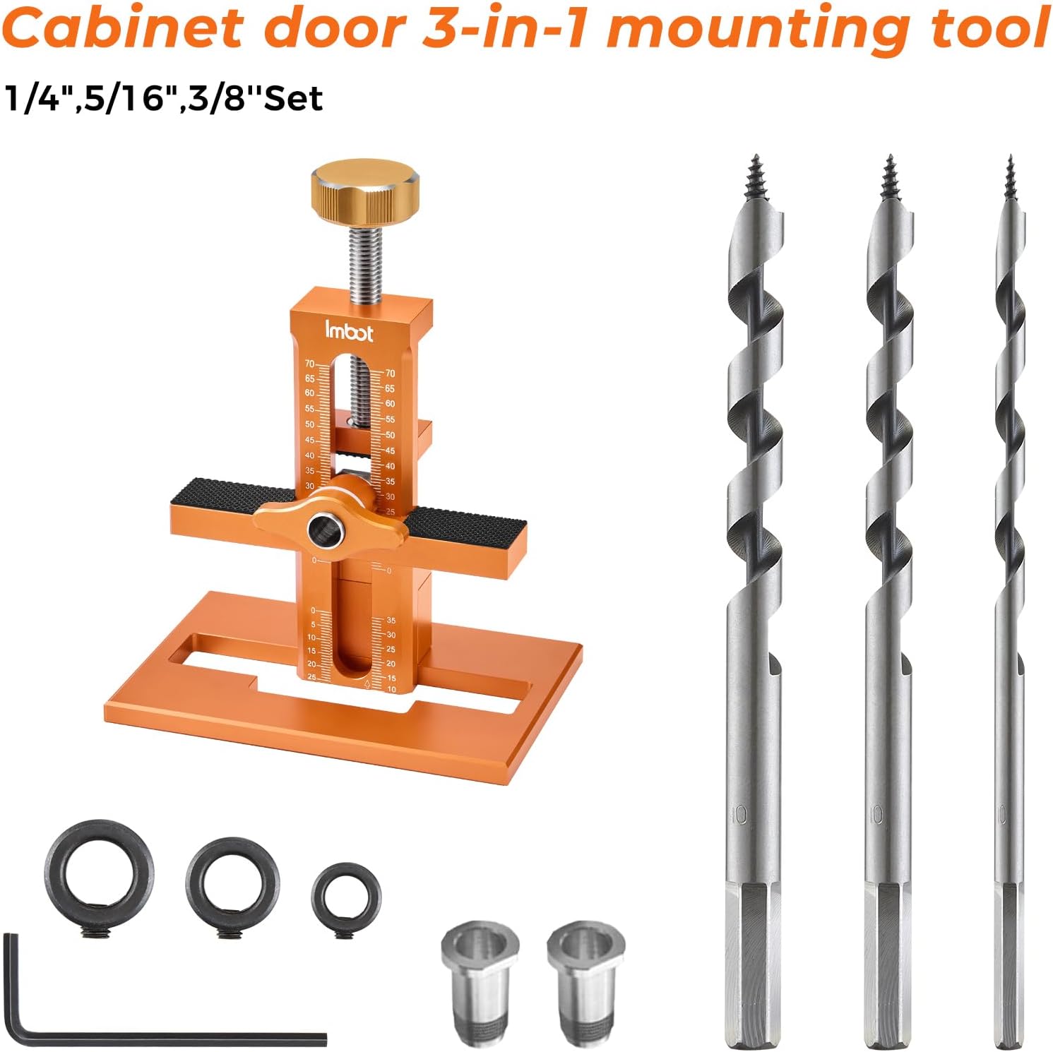 Imbot Cabinet Door Mounting Jig &With Base 3-In-1，Adjustable Cabinet Door Installation Positioning Tool For Installing Frameless Or Framed Cabinet Doors (Extended Version) - Image 2