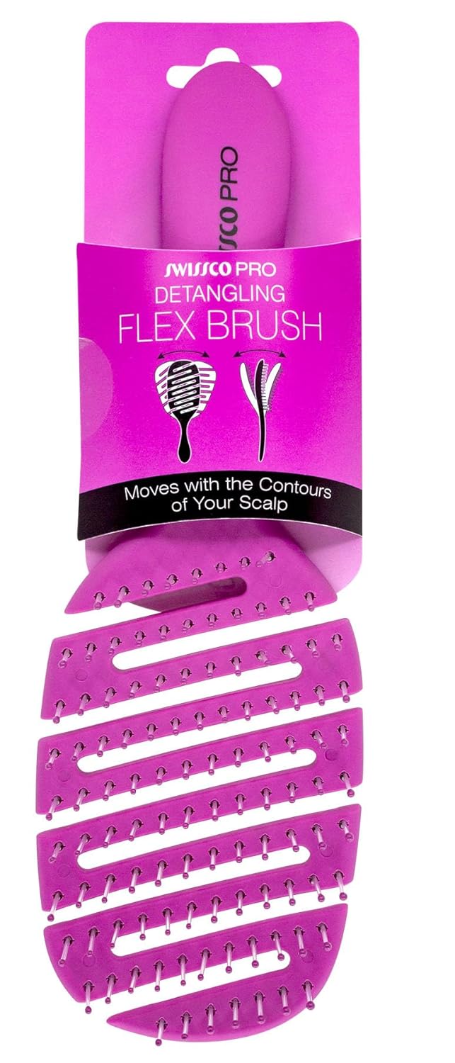 Swissco Pro Detangling Flex Brush (Bubblegum Pink)