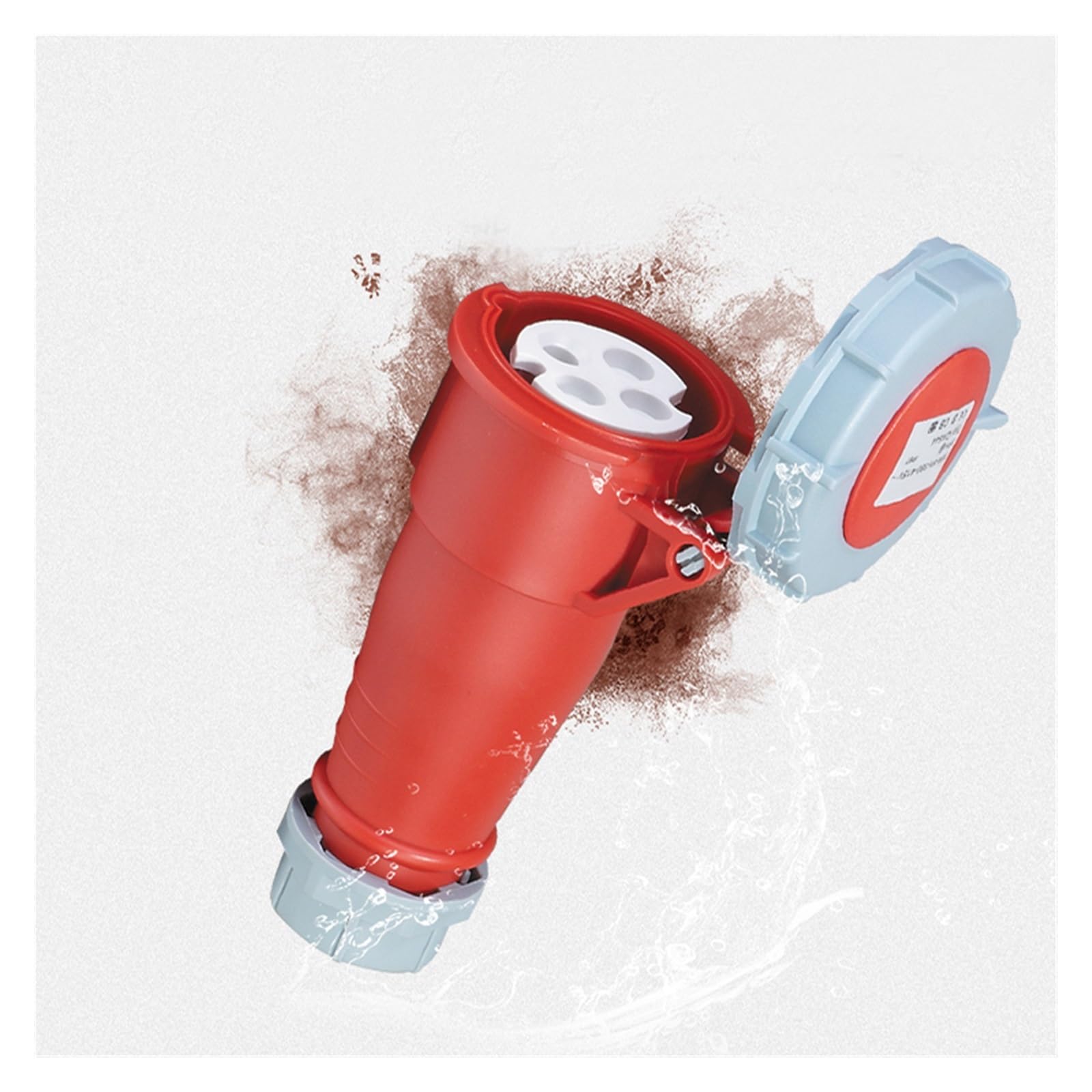 Connettore Spina e Presa Industriale IP44 Impermeabile 32A Parete