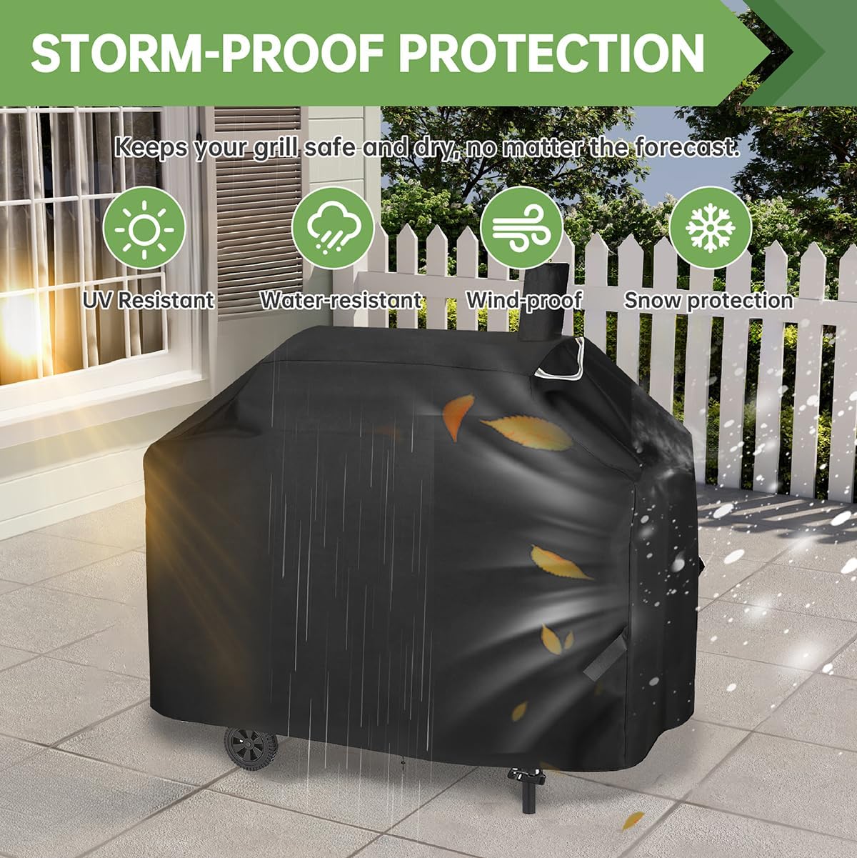 Charcoal Grill Cover for Royal Gourmet CC1830S 30"/CC1830SC/CC1830W | Waterproof Fade Resistant BBQ Charcoal Grill Cover