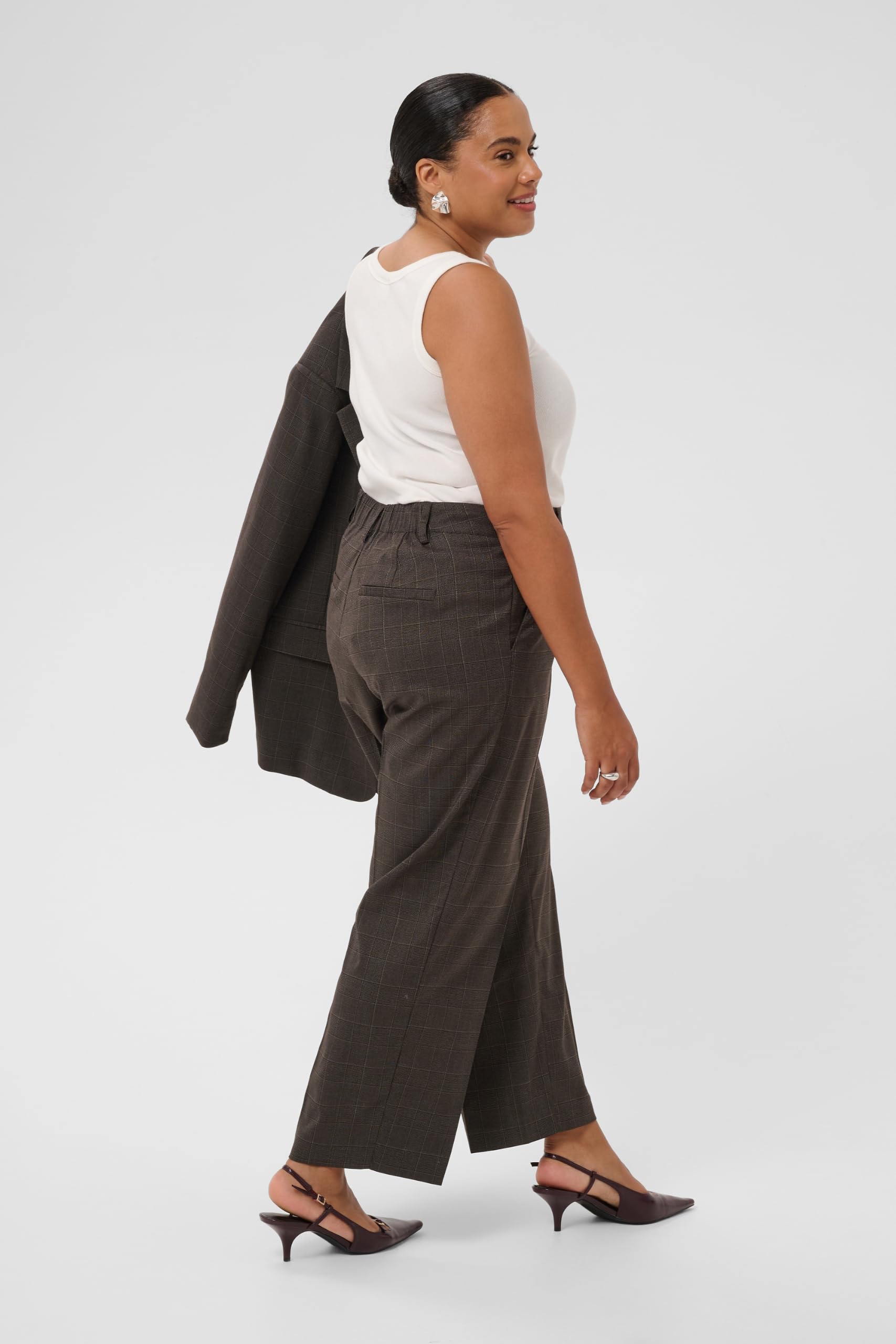 KAFFE CURVE Damen Hose KClenoma Elastische Taille