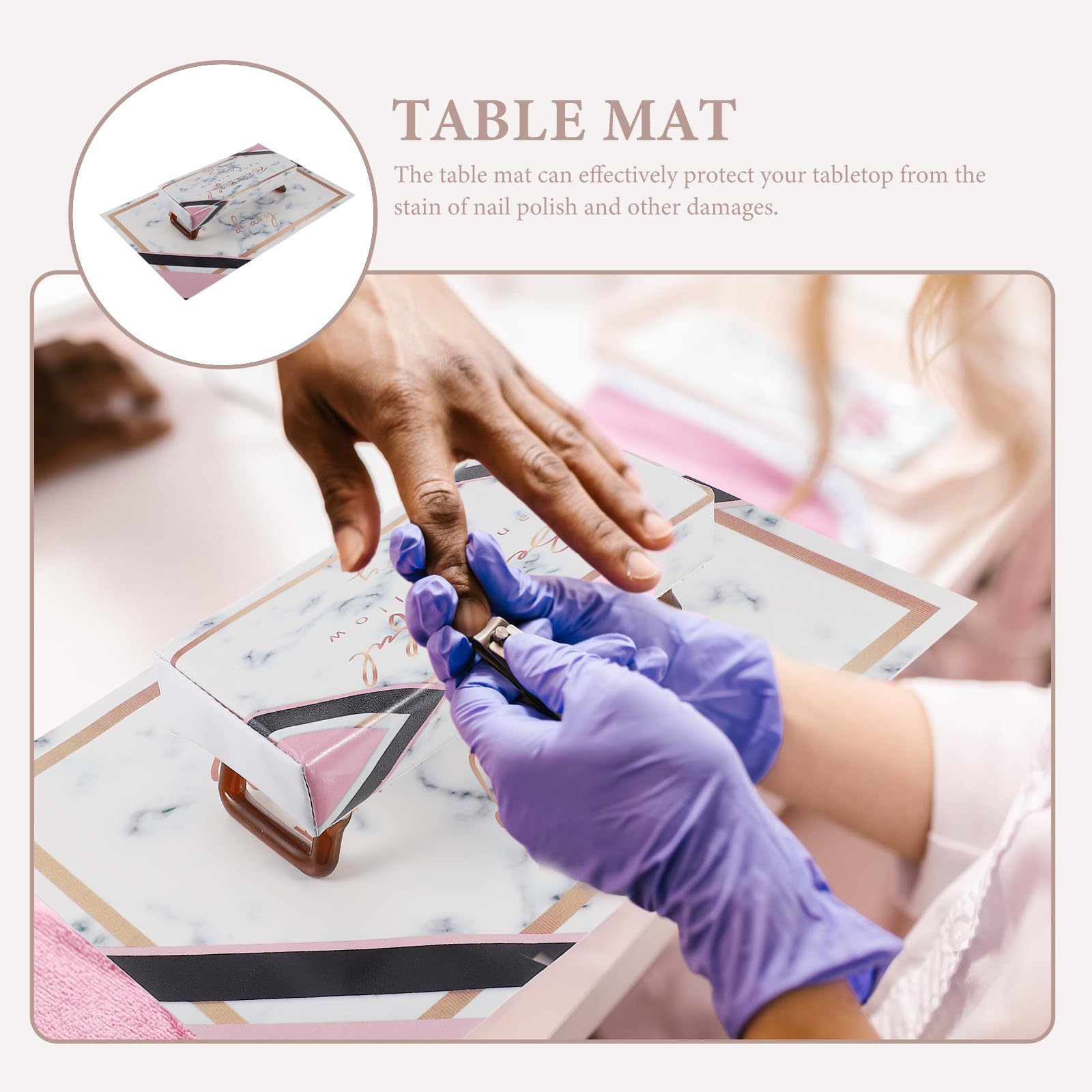 ibasenice Cuscino per Mani Manicure in Pu Poggiamani Unghie Morbido e Confortevole Poggiamani per Nail Art Training
