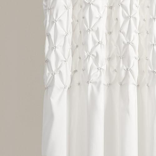 Miniatura 3 de Lush Decor Bayview - Cortinas semitransparentes con textura pintuck para sala, comedor, dormitorio (par), 54 pulgadas de ancho x 84 pulgadas de