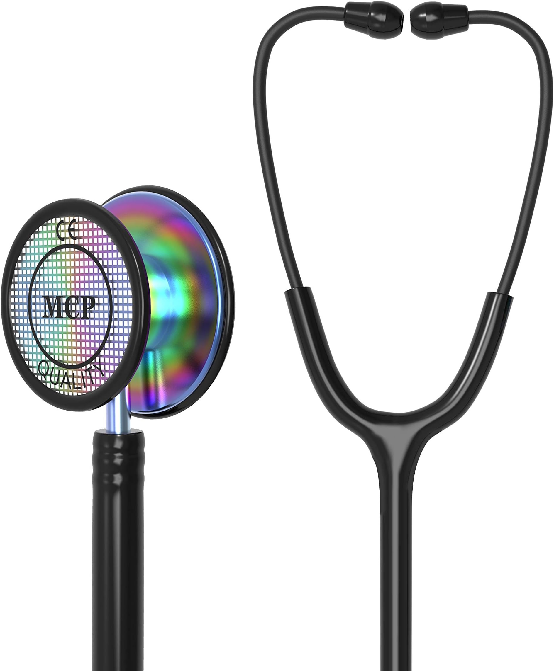 MCP PHOENIX ST-PX04 Premium Gold plated Rainbow Stethoscope | Stethoscope for Doctors, stethoscope for medical students, Adult stethoscopes for nurses | Sinle tube, stainless steel chest piece with double diaphragm (Dual head)